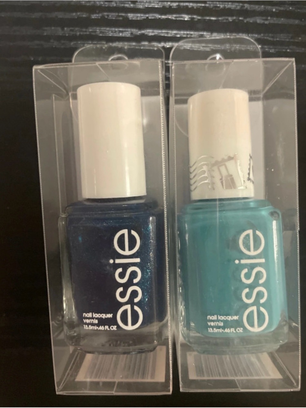 Essie Nail Lacquer Duo — Deep Navy & Teal